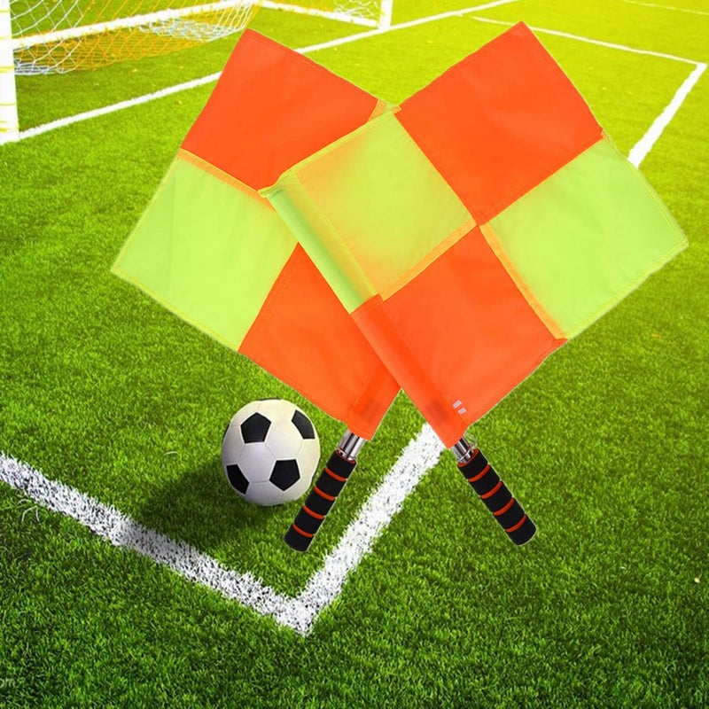 Eboxer 2 Pieces Referee Flag for Soccer Referee, Soccer Linesman Flag for Training Match, with Storage Bag & Steel Tube - Image 5